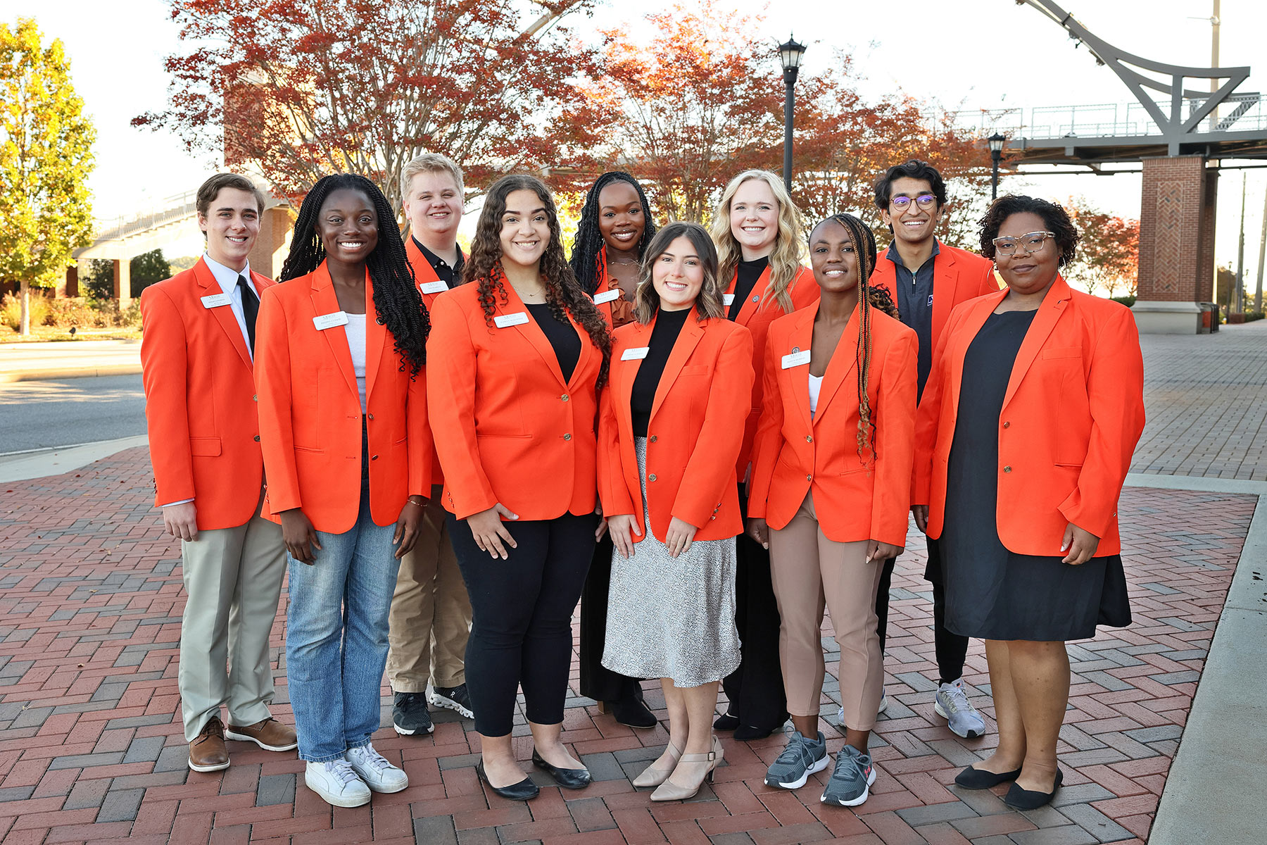 Mercer ambassadors pose for a photo